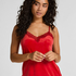 Velours Lace Cami Top, Red