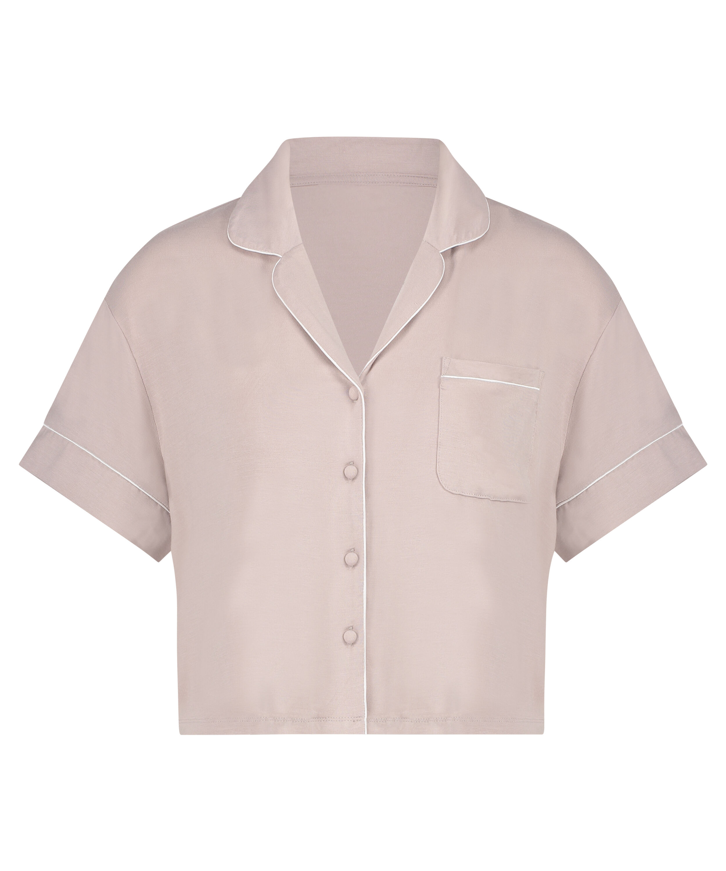 Essential Jersey Short-Sleeved Jacket, Beige