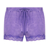 Velvet lace shorts, Purple