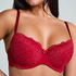 Marine Padded Underwired Bra, Red