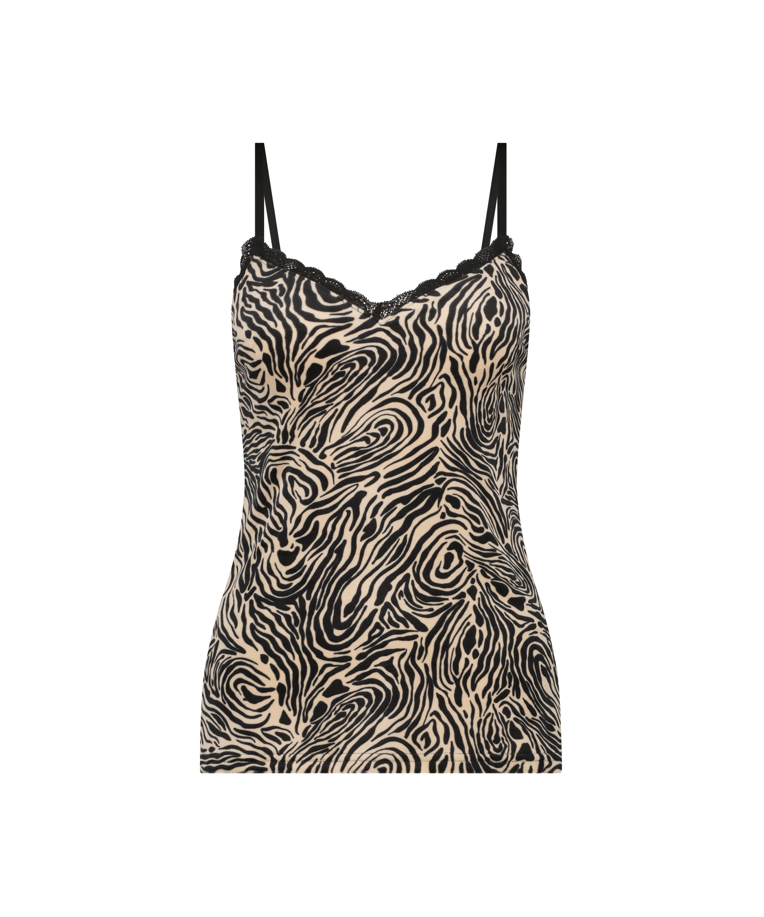 Velvet Lace Cami, Black, main