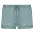 Velvet lace shorts, Green