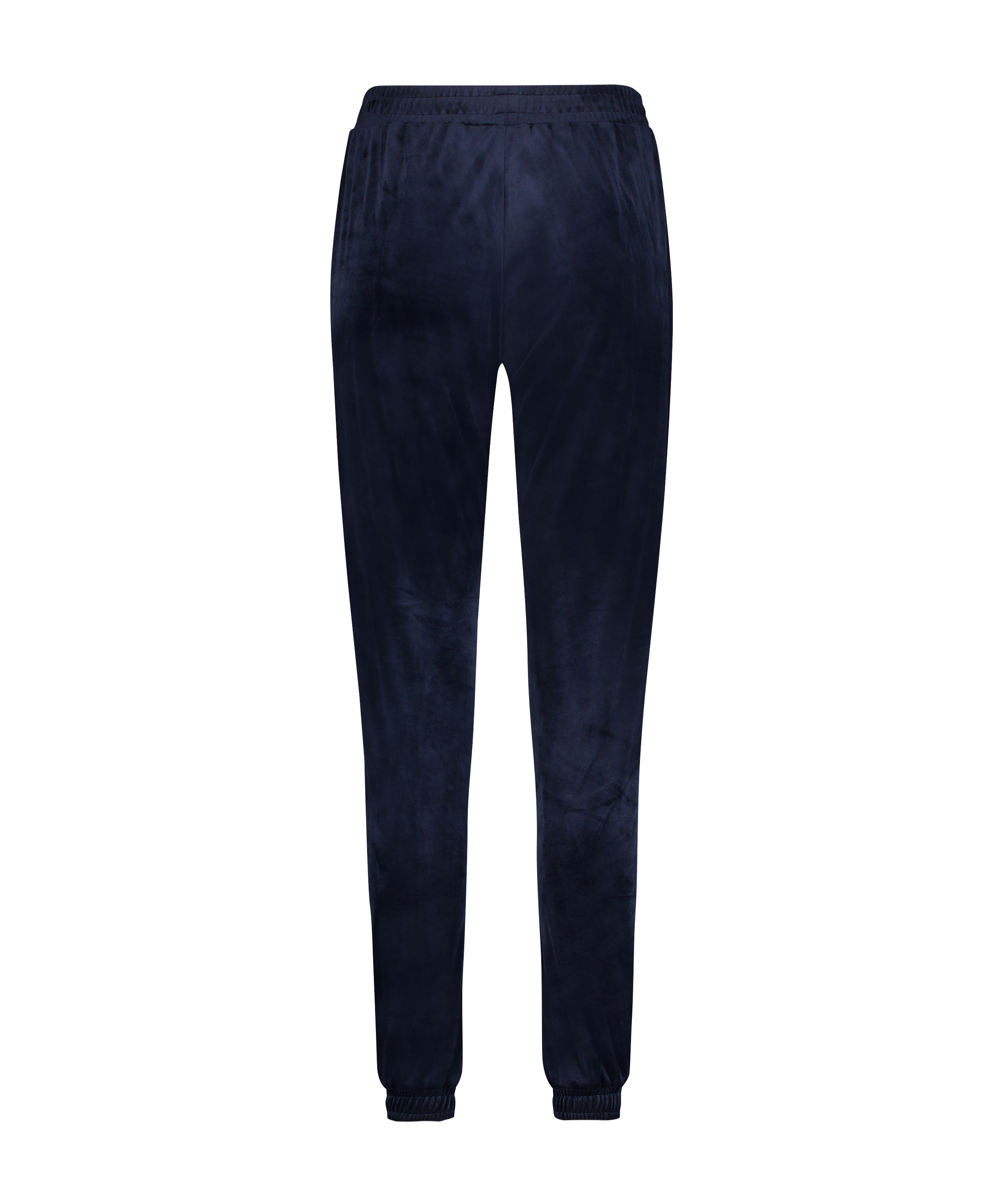 Tall Velour Jogging Pants Pin-tucked, Blue, main