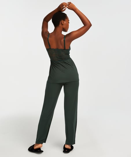 Vera Lace Pyjama Set, Green
