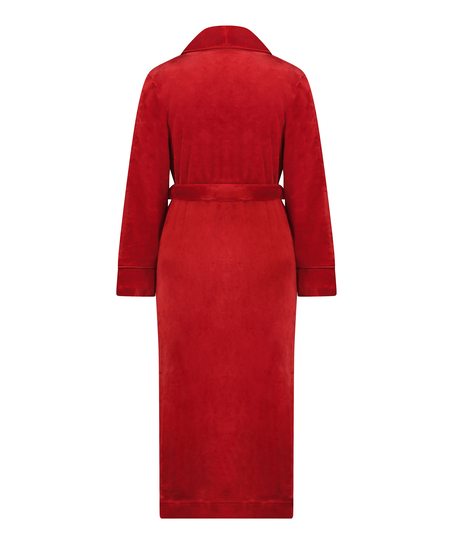 Fleece Bathrobe, Red