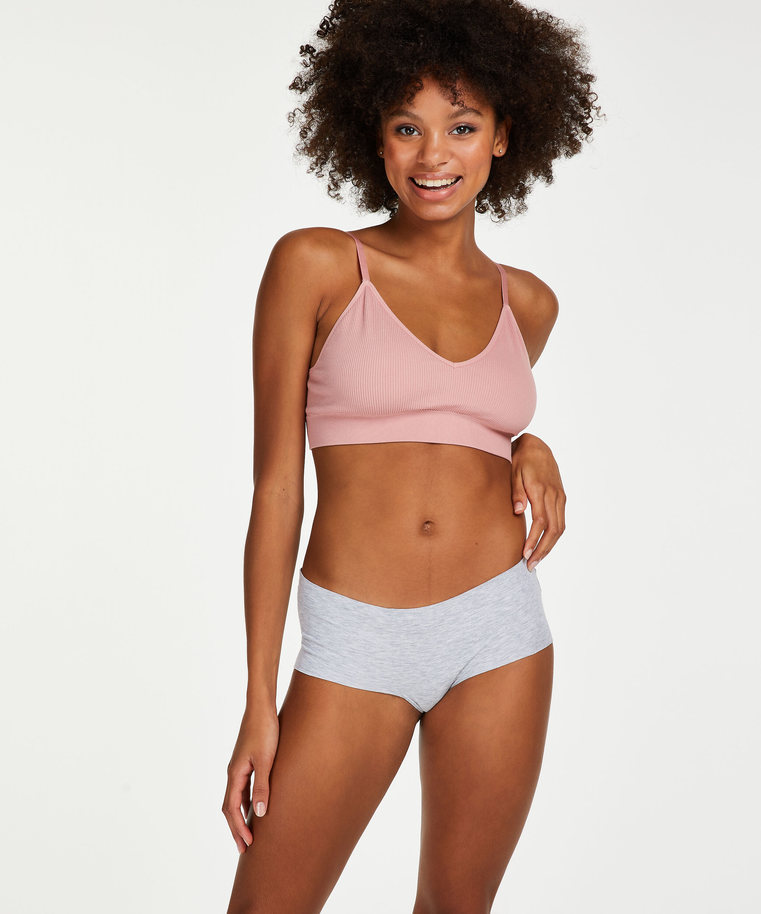 Invisible cotton boxers, Grey