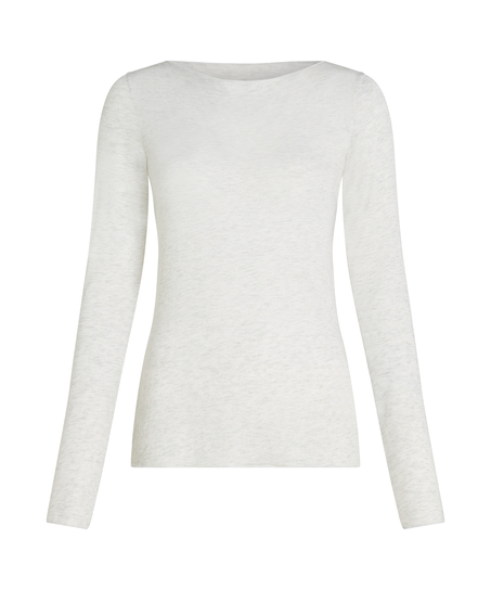 super soft Boatneck shirt with Cashmere, Grey