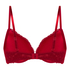Marine Padded Underwired Push-Up Bra, Red