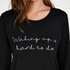 Round Neck Nightshirt, Black