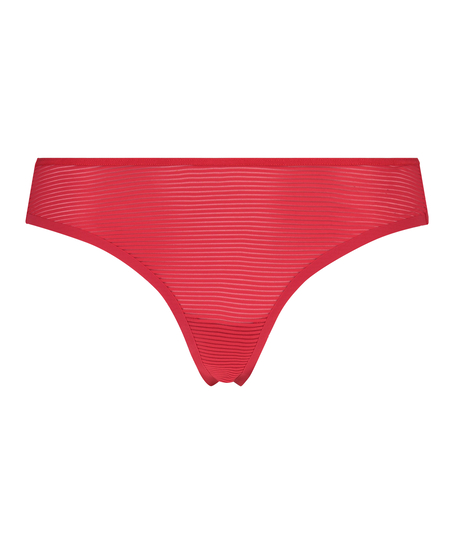 Invisible thong Stripe mesh, Red
