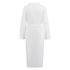 Long Fleece Bathrobe, White