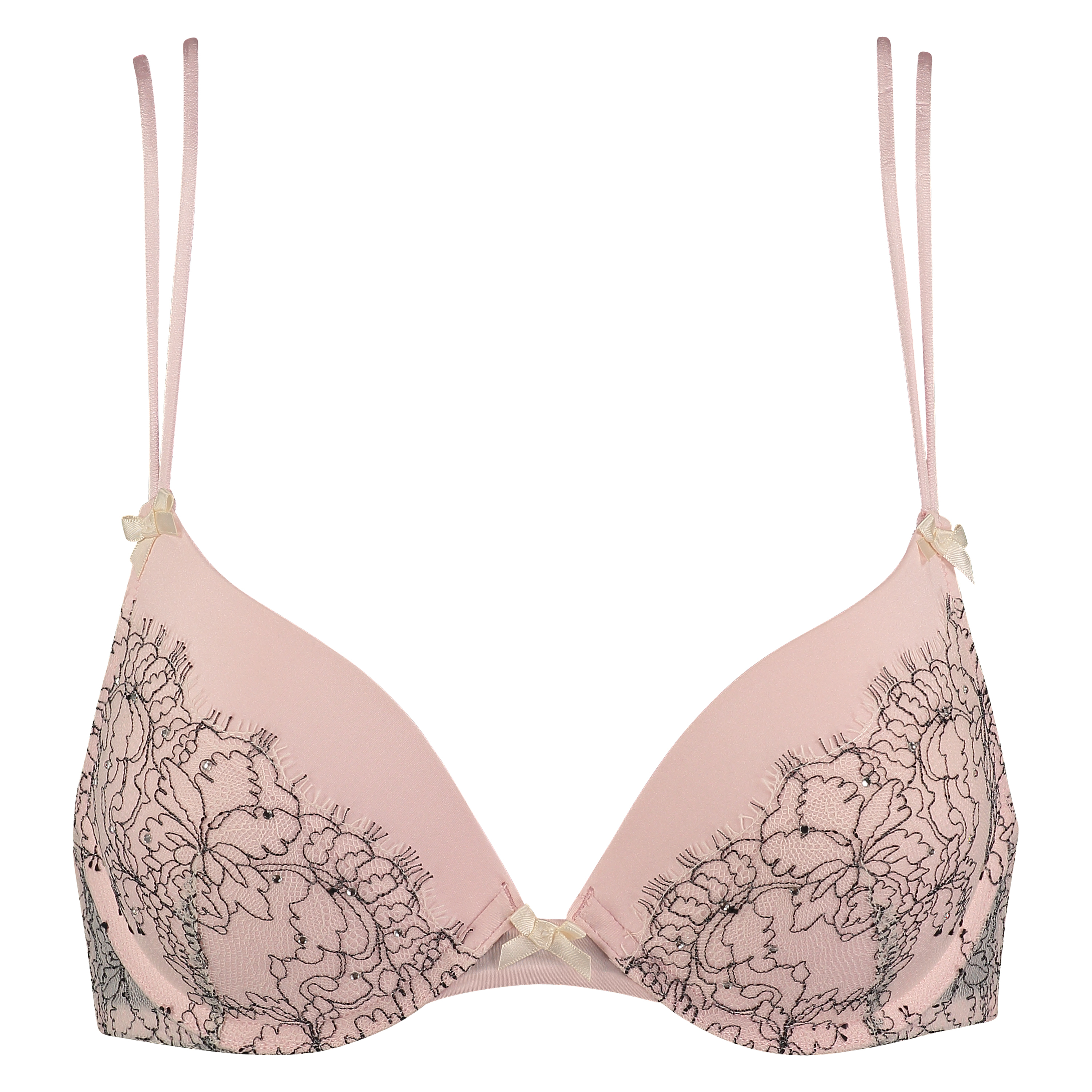Padded underwired maximizer bra Nella, Pink, main
