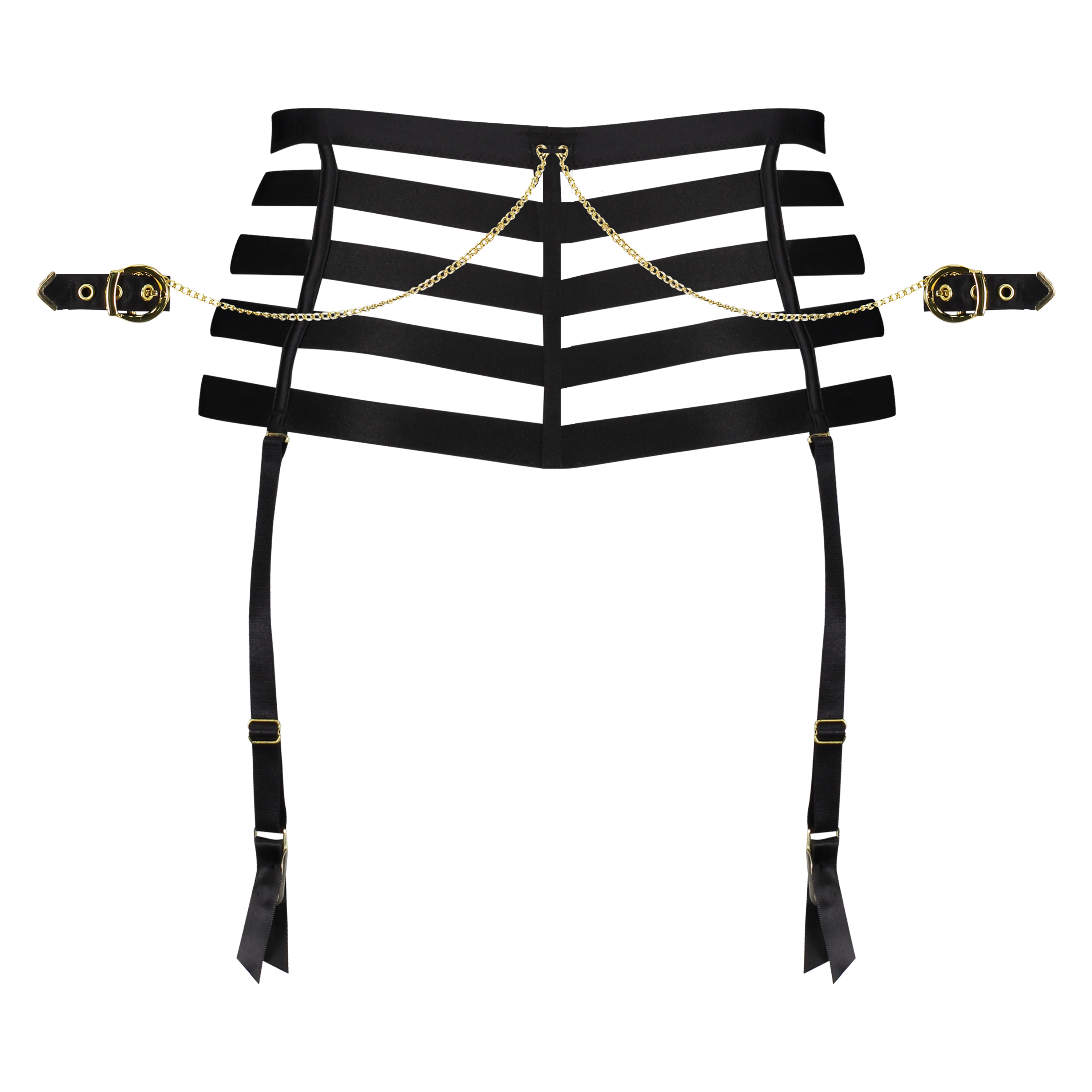 Honey High Open Crotch Brazilian, Black, main