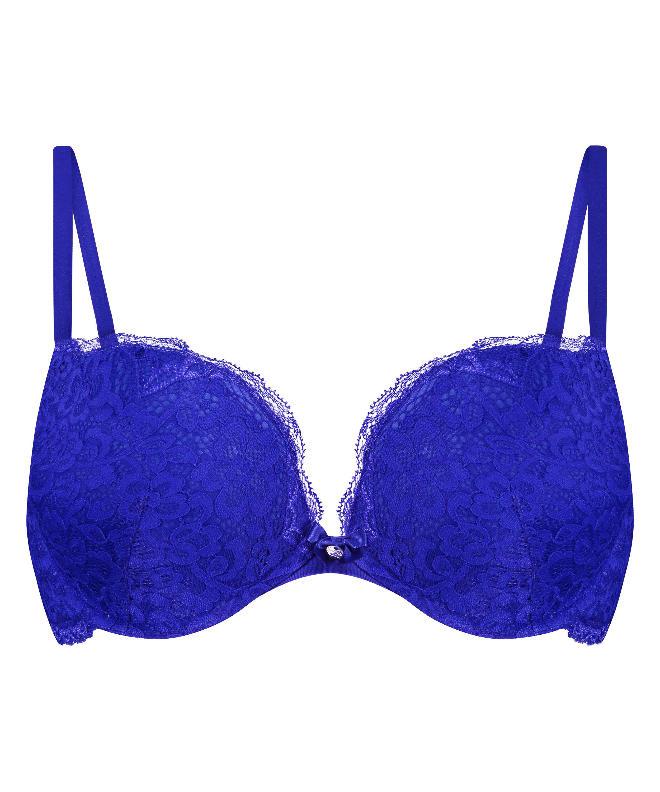 Marine Padded Underwired Push-Up Bra, Blue