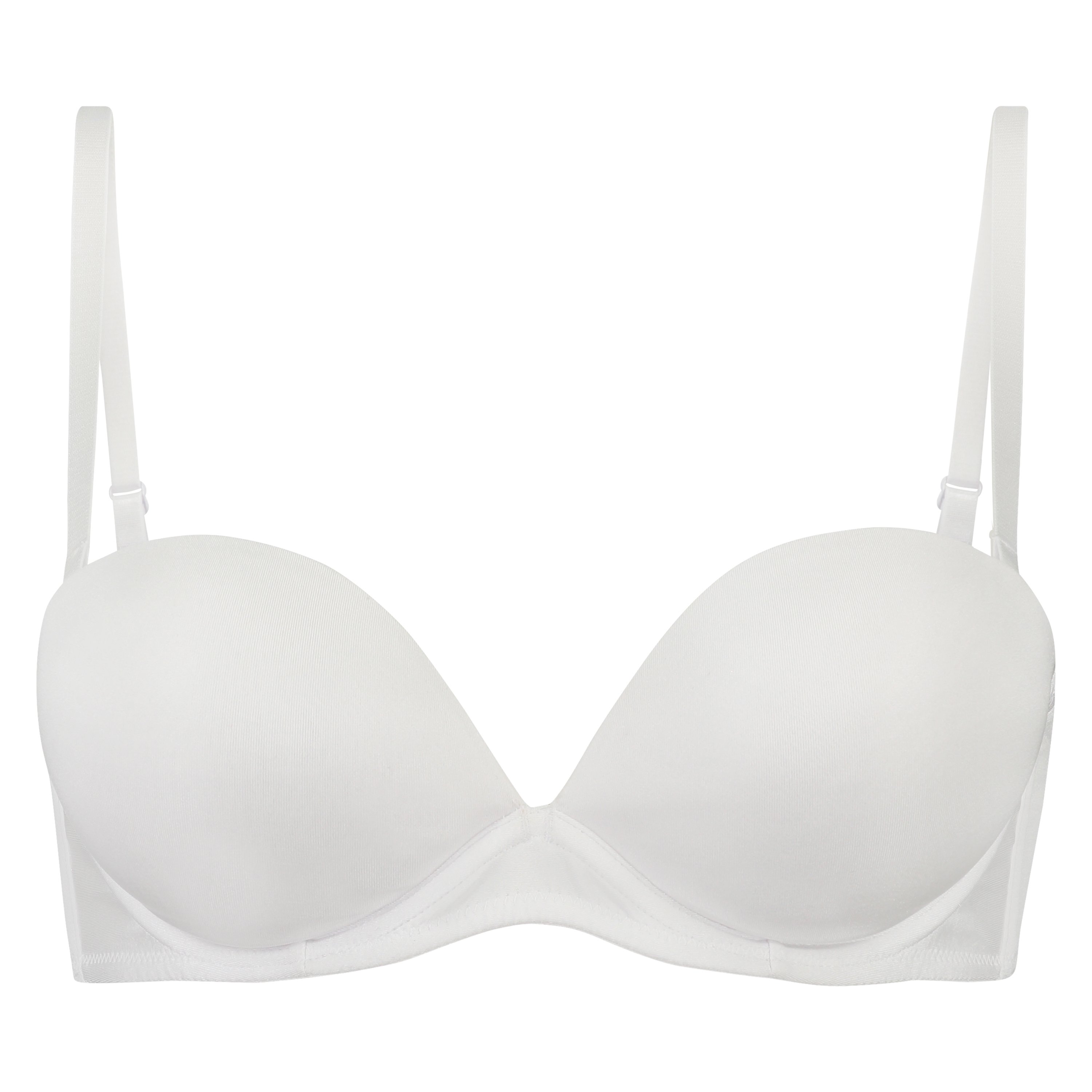 Padded Underwired Strapless Maximizer Bra, White, main