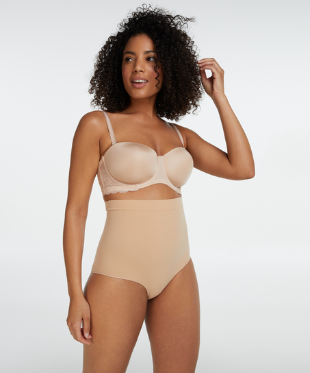 Firming high waisted brief - Level 2, Beige