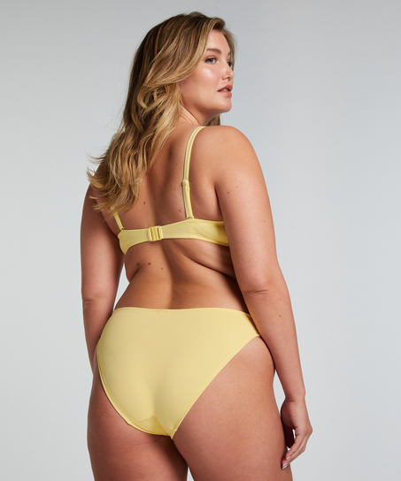 Scallop Padded Strapless Underwired Bikini Top Cup E +, Yellow