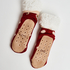 Deer slipper socks, White