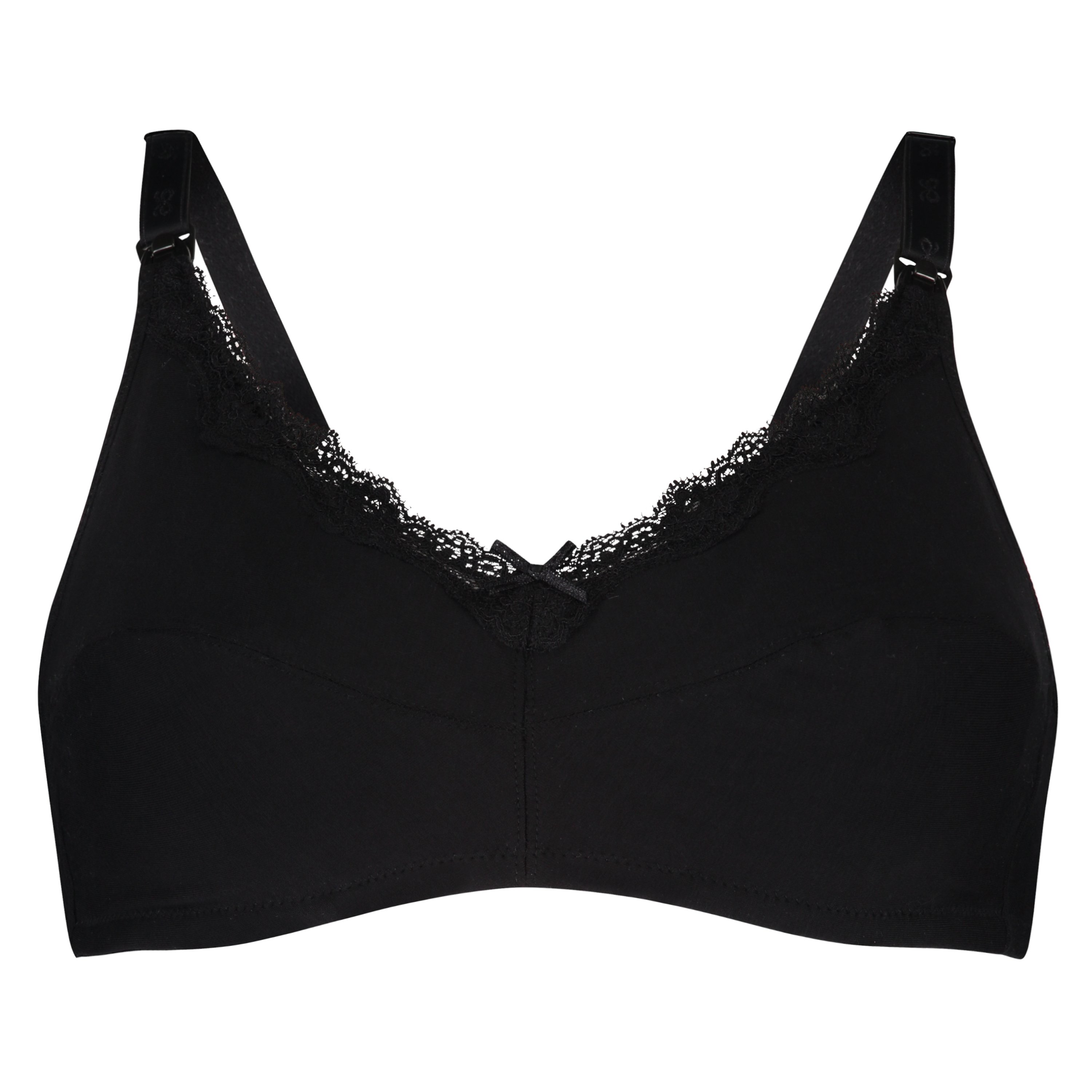 Non-Padded Nursing Bra, Black, main
