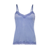 Velours Lace Cami Top, Blue