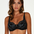 Doutzen Enchanted padded underwired half-cup bra, Black