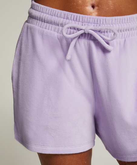 Hunkemöller - Velvet Pocket Shorts Purple S