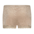 Velvet lace shorts, Beige