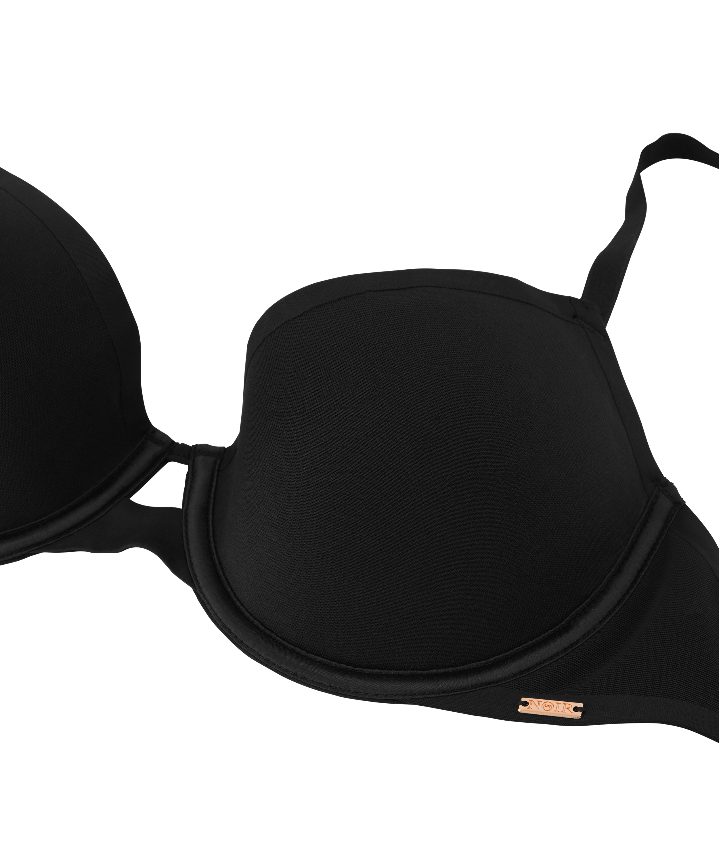 Essential Padded Underwired Push-Up Bra, Black, main