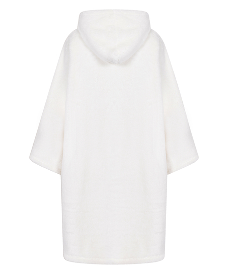 Snuggle Fleece Lounge Dress, White