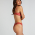 Lace Back Invisible Thong, Red