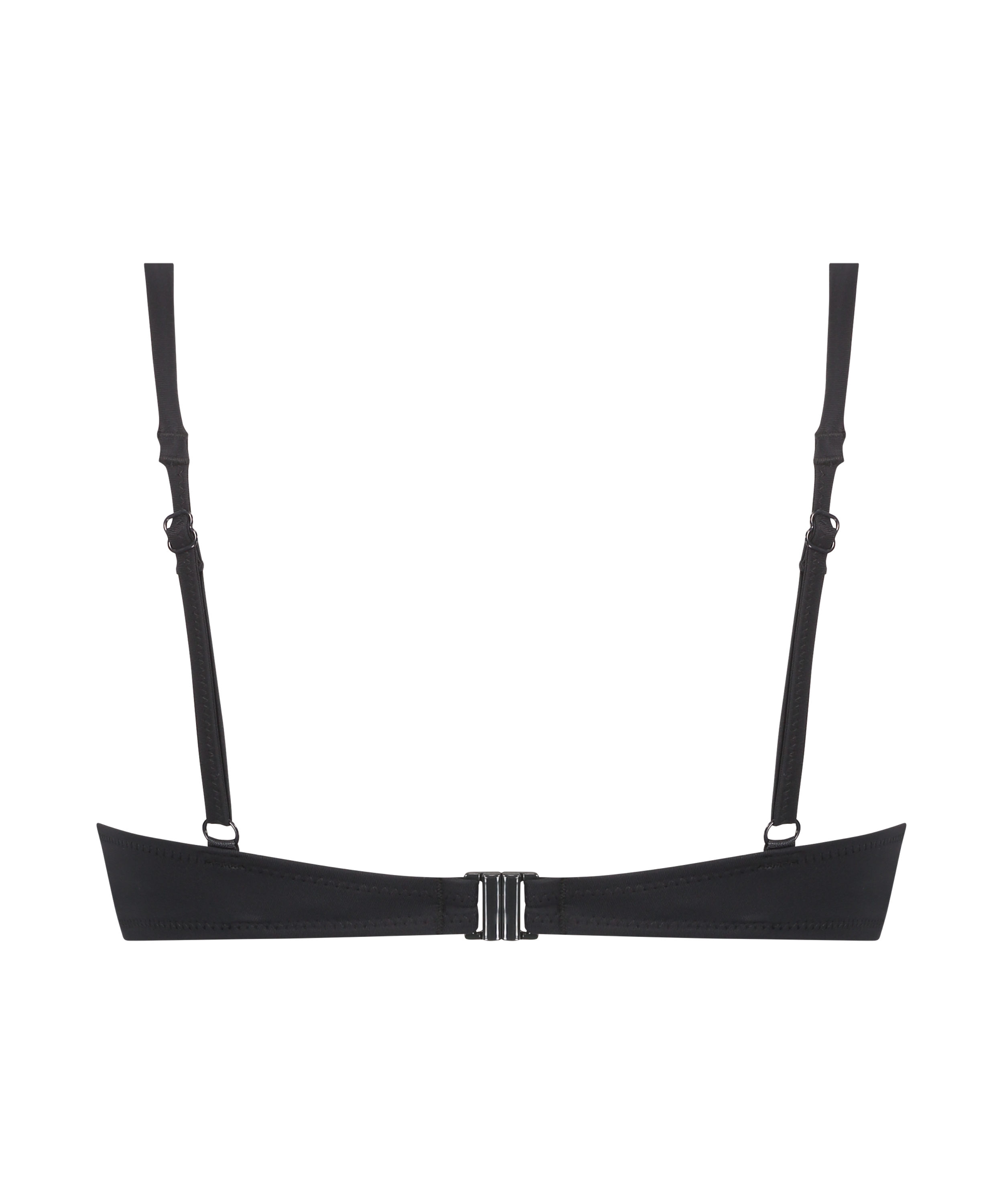 Padded underwired bikini top Luxe Cup E +, Black, main