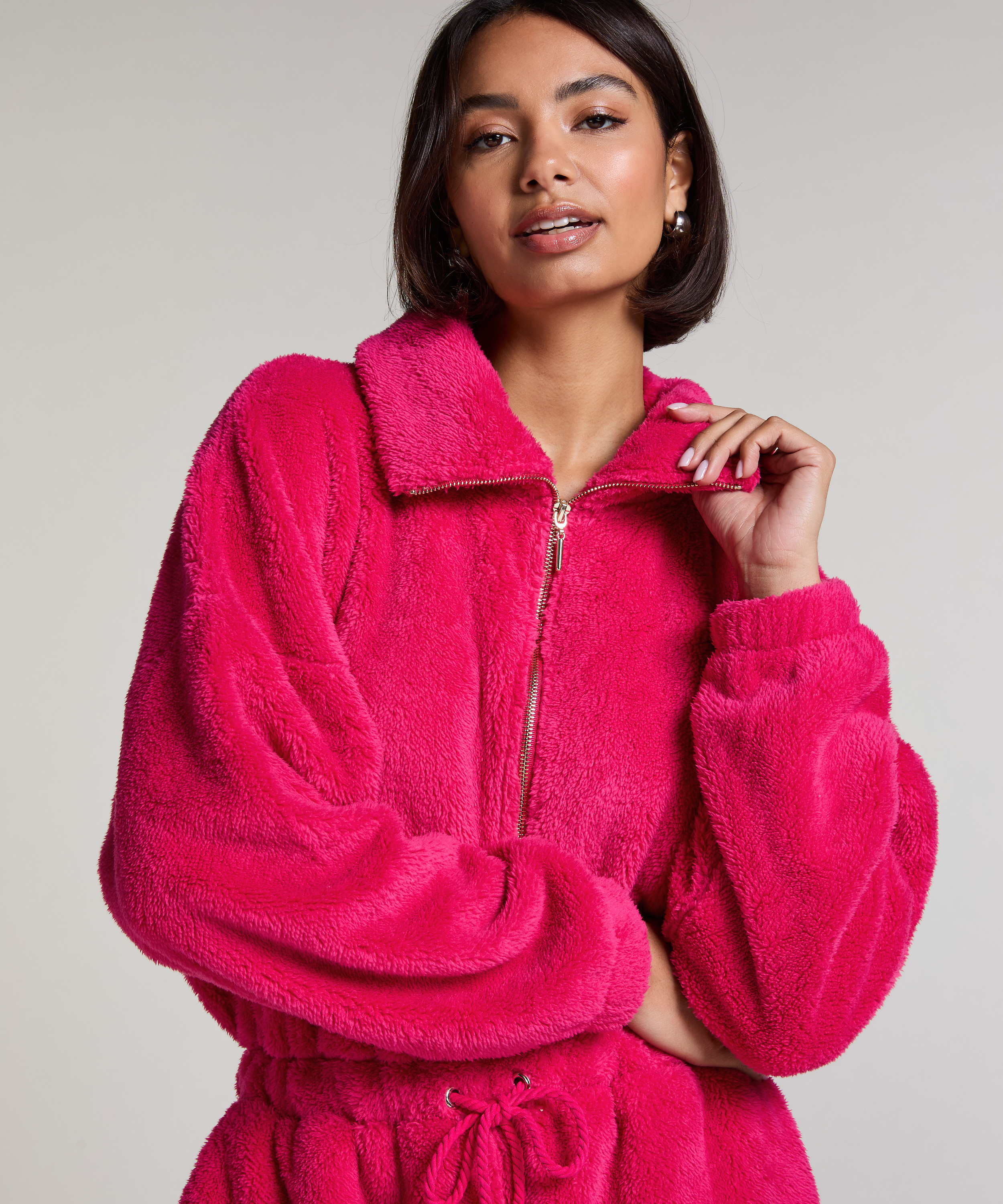 Fleece Onesie, Pink, main