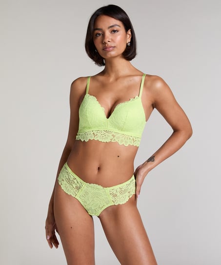 Shiloh Padded Non-wired Longline Bra, Green