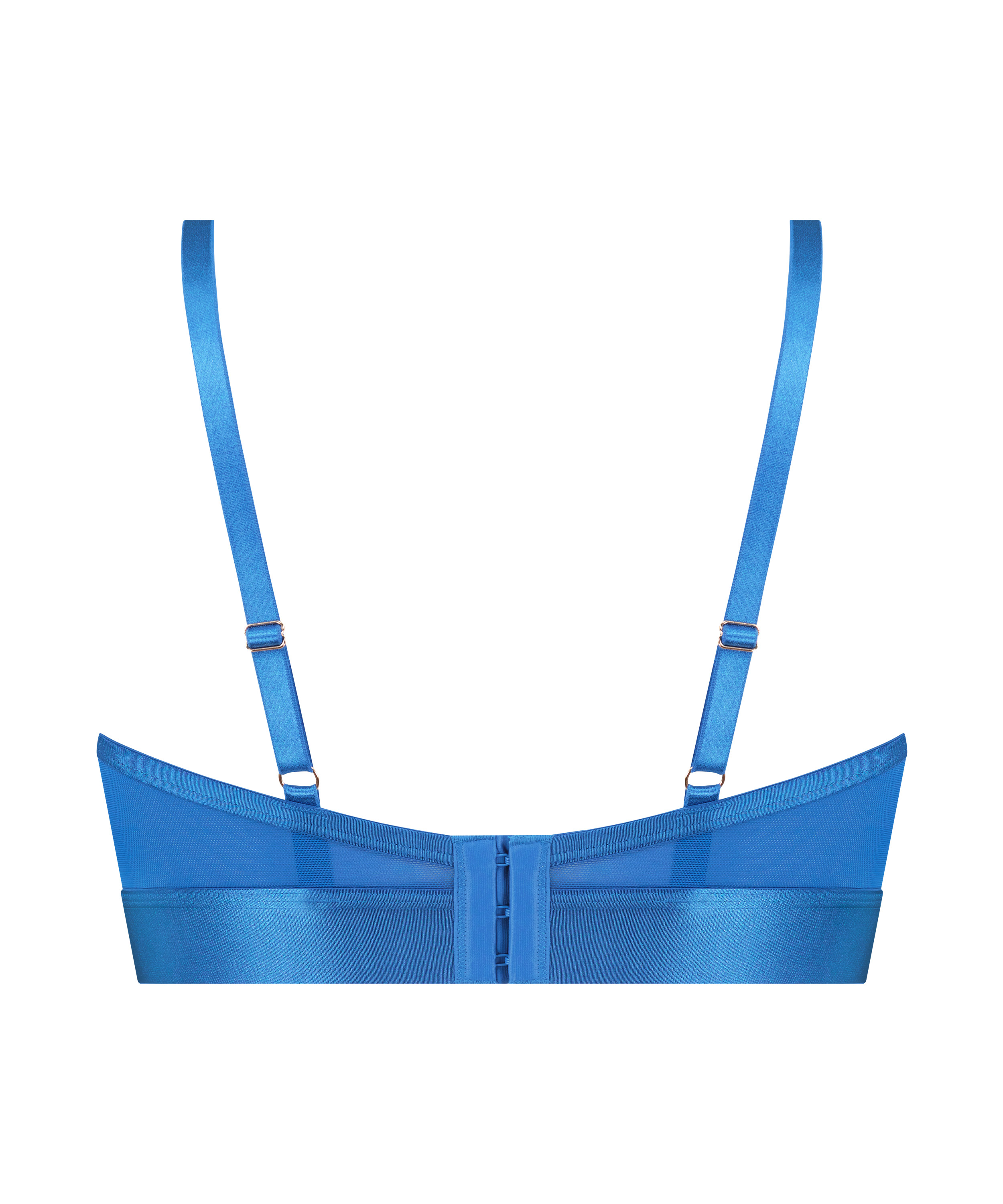 Pleasure Non-Padded Underwired Longline Bra, Blue, main