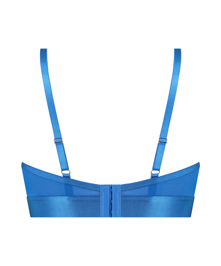 Pleasure Non-Padded Underwired Longline Bra, Blue