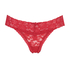 Floral Lace Thong, Red