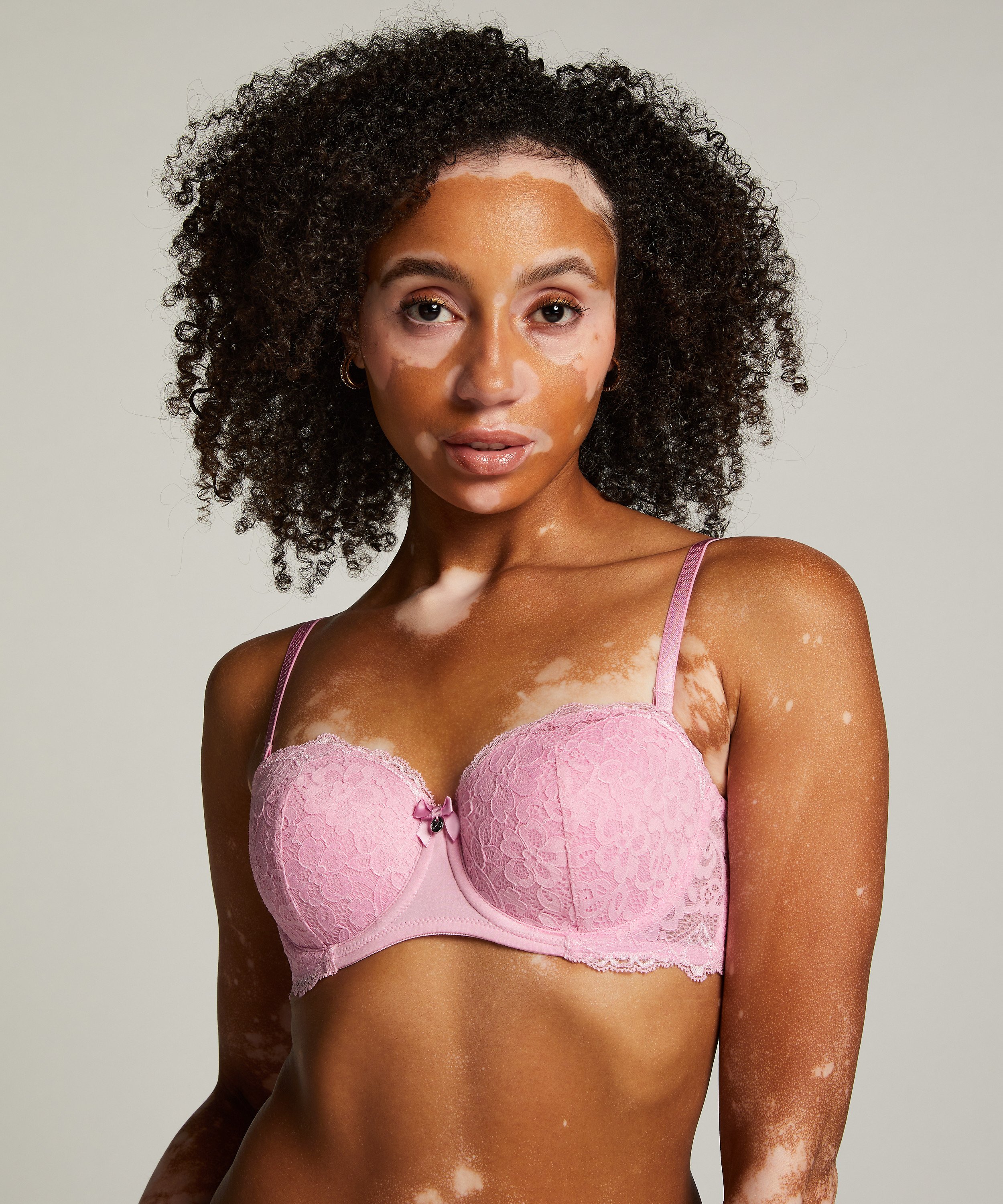 Marine Padded Underwired Bra, Pink, main