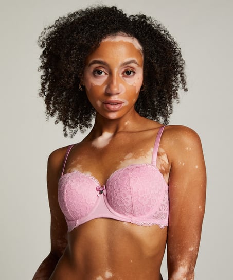 Marine Padded Underwired Bra, Pink