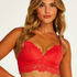 Shiloh Padded Non-wired Longline Bra, Red