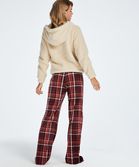 Tall Velours Pyjama Bottoms, Red