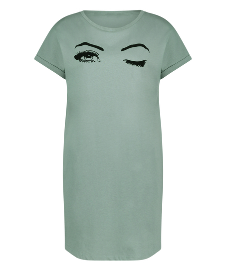 Round Neck Nightshirt, Blue