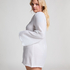 Beach Long-Sleeved Ring Dress, White