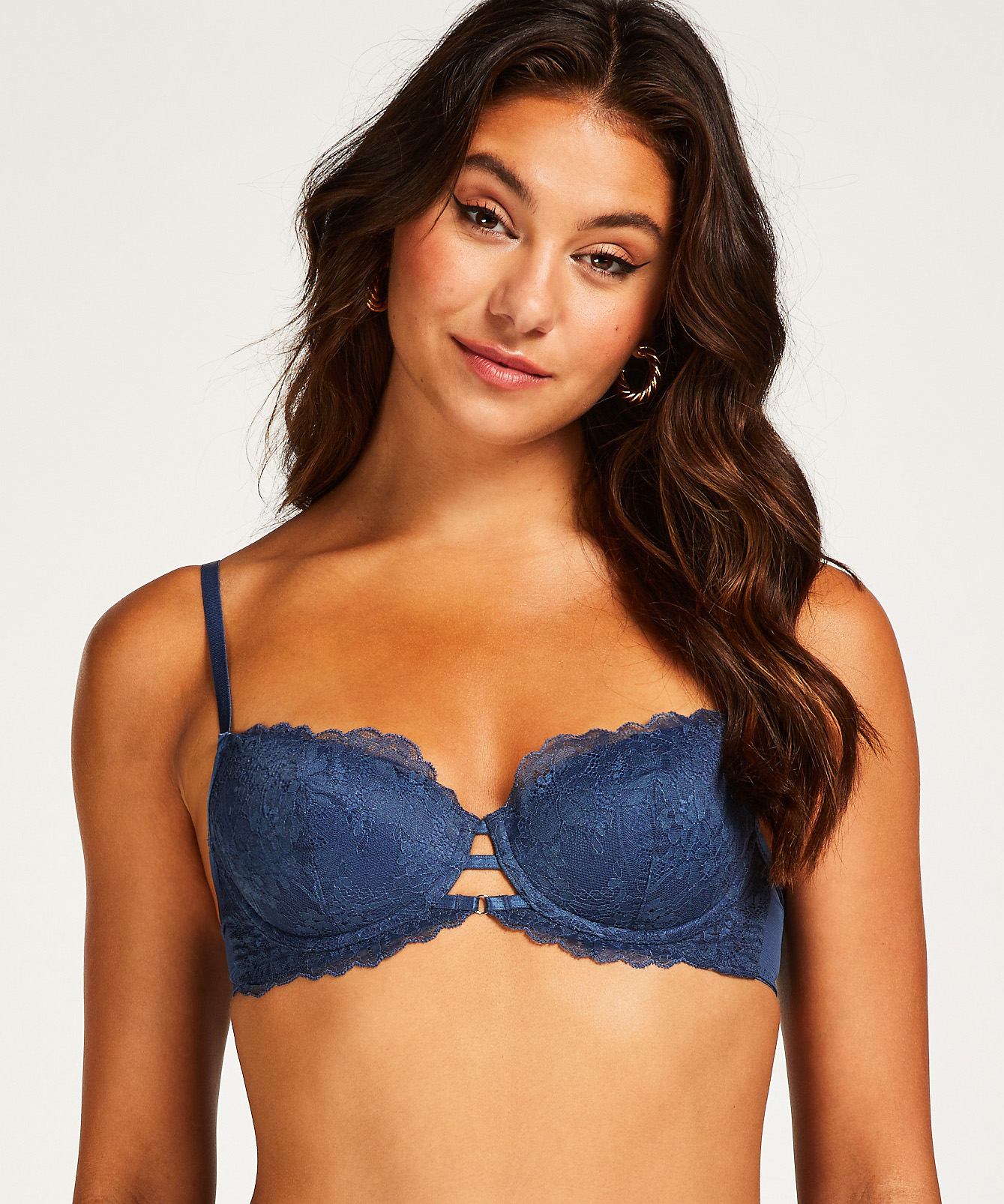 Josefina Padded Underwired Bra, Blue, main