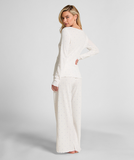 Pointelle Pyjama Pants, Blue