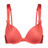 Padded underwired bikini top Luxe Cup E +, Red