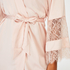 Satin Lace Kimono, Pink