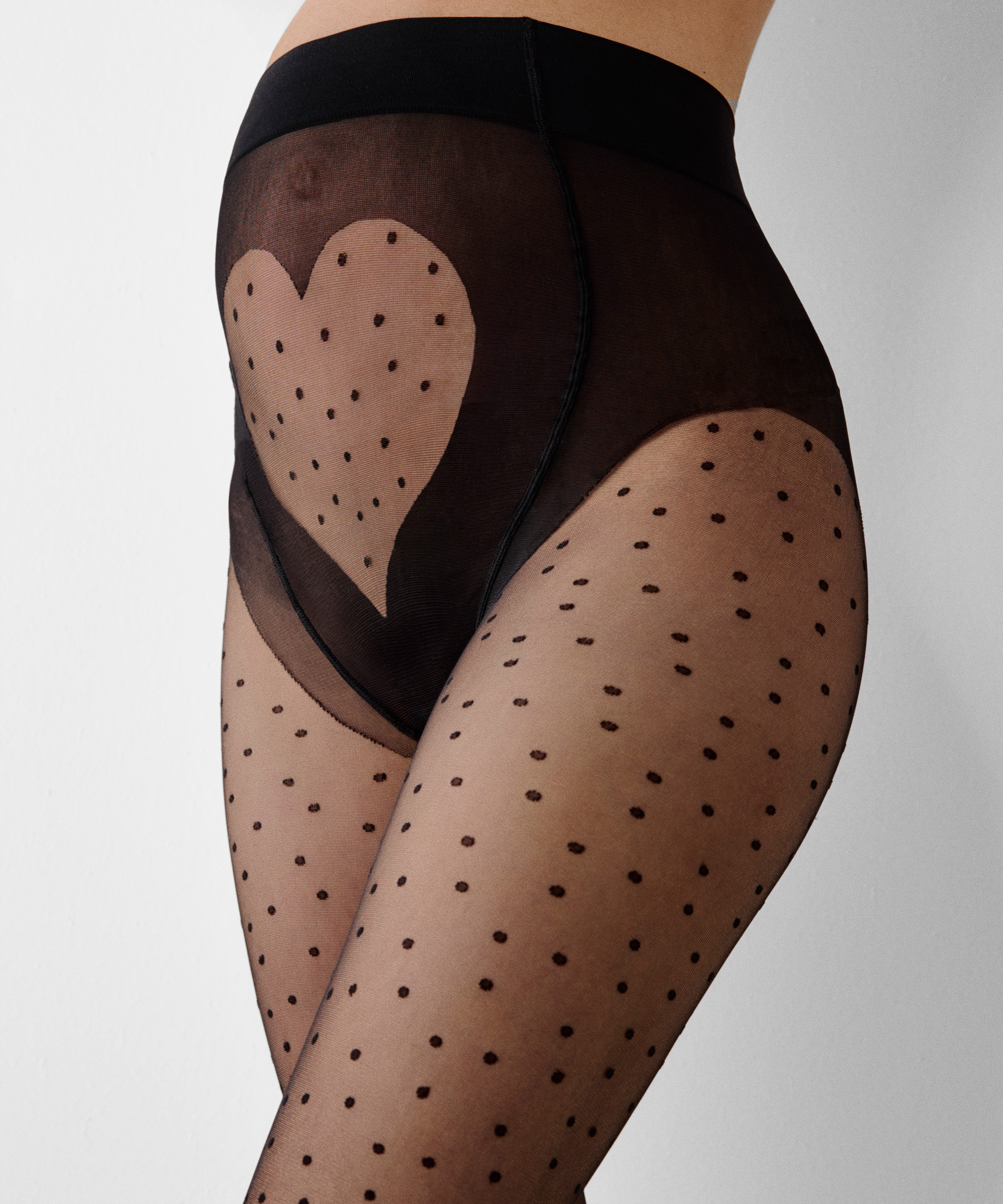 Maternity Tights 15 Denier Dots, Black, main