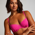 Scallop Lurex Bikini Top, Pink