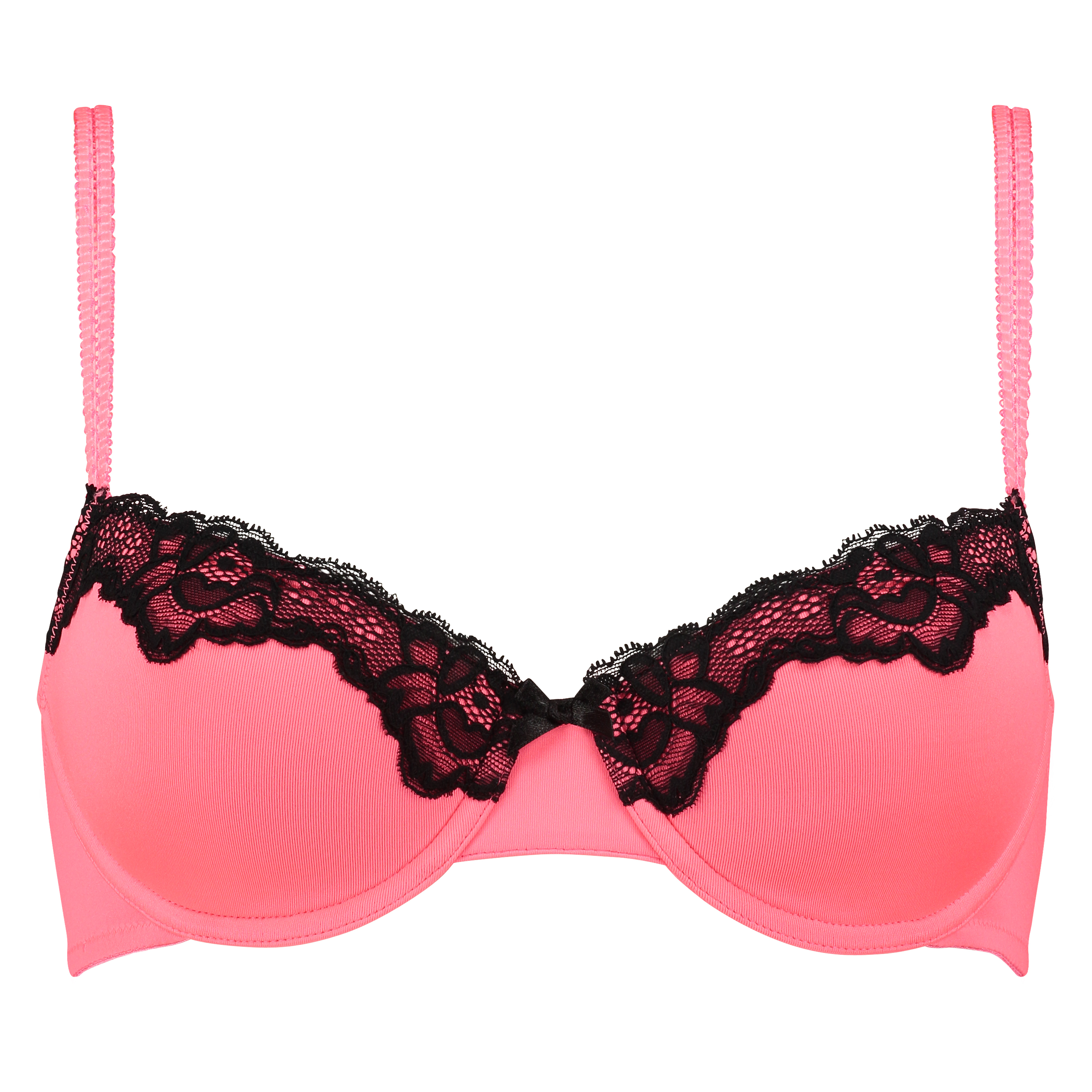 Padded underwired  bra Secret Lace contrast, Pink, main