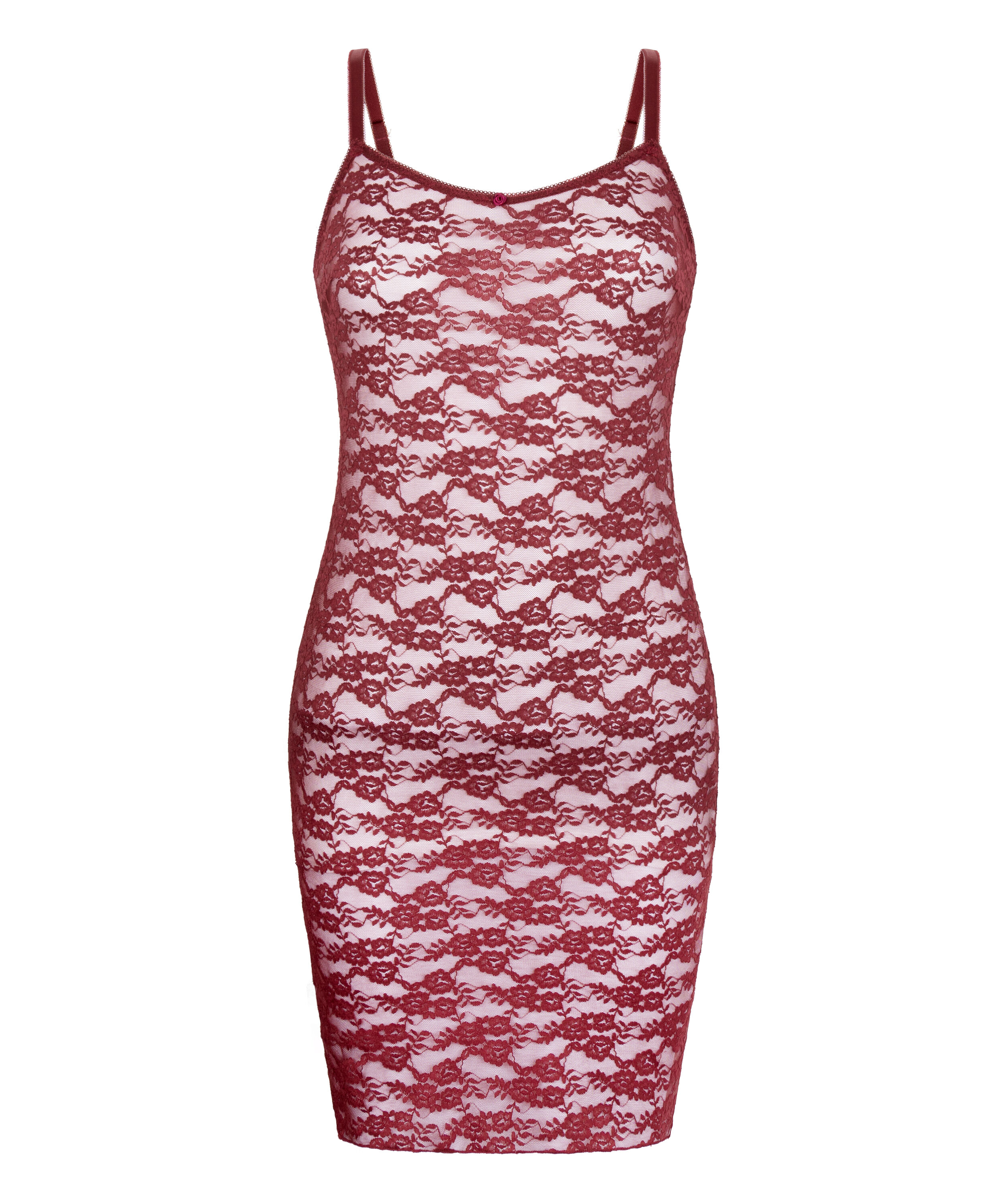 Slipdress Allover Lace, Red